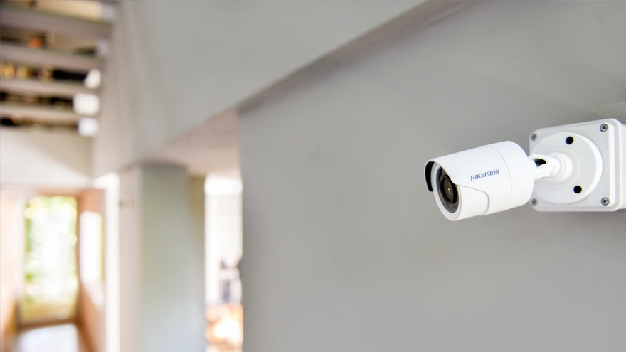 Ojo de seguridad digital una cámara de vigilancia cctv interior
